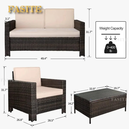 Camping Outdoor Indoor Backyard Porch Garden Poolside Balcony Use (Beige) Patio Furniture