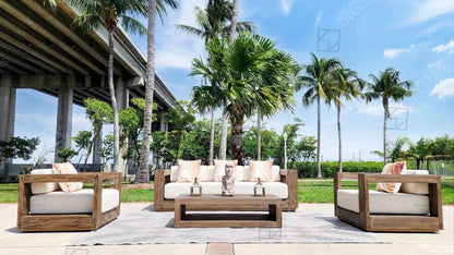 Sigma Designer Aluminum Furniture with Cushions Sofa Set Living Room Garden Patio Hotel Sectional Outdoor Sofa