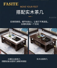 New Chinese-style solid wood sofa combination modern simple Zen Chinese style living room concubine corner wooden light luxury