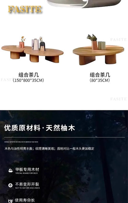 Outdoor teak courtyard Nordic style open-air famous villa anti-corrosion solid wood goose soft stone sofa