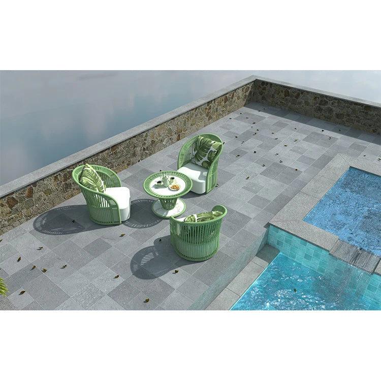 Courtyard Waterproof Rope Weaving Aluminium Frame Modern Design Luxury Outdoor Sofa Set