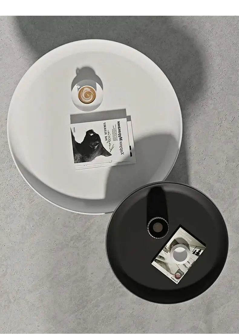 Set Round Table Nordic Center Modern Folding Metal Coffee Tables Storage Mesas Furniture GPF40XP