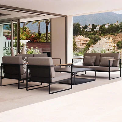 Outdoor aluminum alloy sofa waterproof and sun protection outdoor garden courtyard open-air furniture