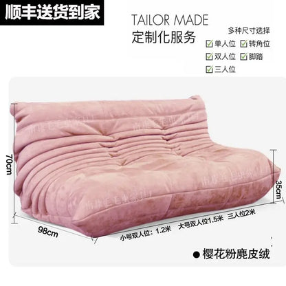 Caterpillar sofa three-person togo full sponge high rebound Internet celebrity living room leisure area sofa famous small sofa