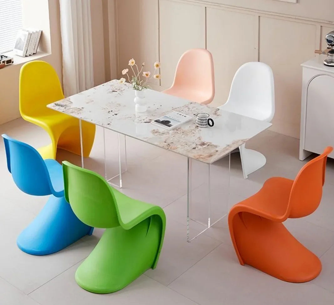 Sleek Ghost Chair with Clear Acrylic Backrest for Modern Living Room Decor Contemporary Living Room Relaxing Dining Chair