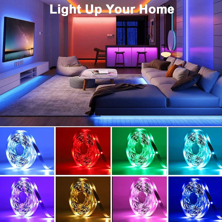 RGB LED Strip Lights Music Sync APP Control USB