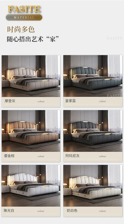 Luxury Frame Double Bed King Size Modern Living Room Frame Double Bed Queen Hotel Princess Cama De Casal Bedroom Furniture