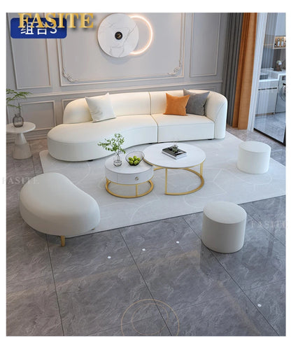 Leisure Style Christmas Nordic Style Sofa 3 Seater Foam Sponge Floor Module Couch Sectional  Canape Salon Living Room Furniture