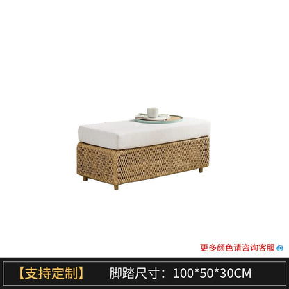 Nordic outdoor sofa, courtyard, terrace, balcony, leisure rattan chair, living room, outdoor waterproof High Quality