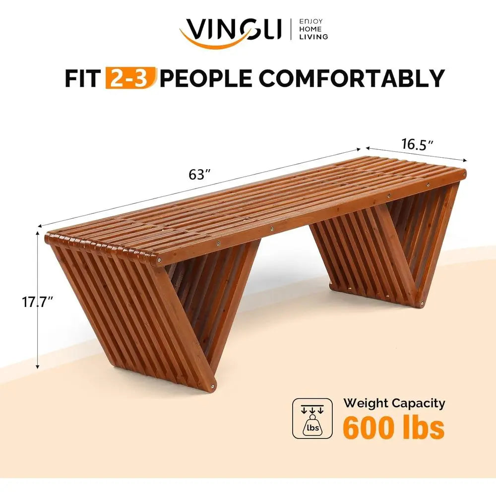 Banc de patio tout temps 63 pour véranda, cour, parc et jardin, capacité de 600 lb