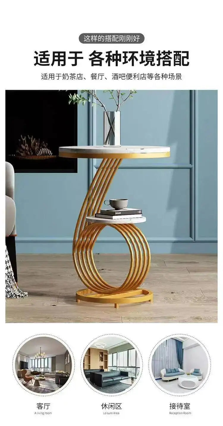 Nordic Round Coffee Tables Books Big Luxury Gold Nordic Hall Side Coffee Table Bedside Dressing Mesitas De Noche Home Furniture