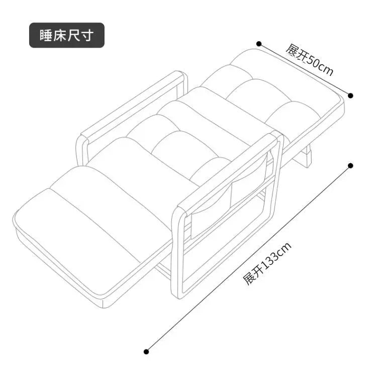 Foldable Recliner Armchair Living Room Chair Nap Lounge Chair Office Sofa Chair Comfortable Ergonomic Adjustable Furniture