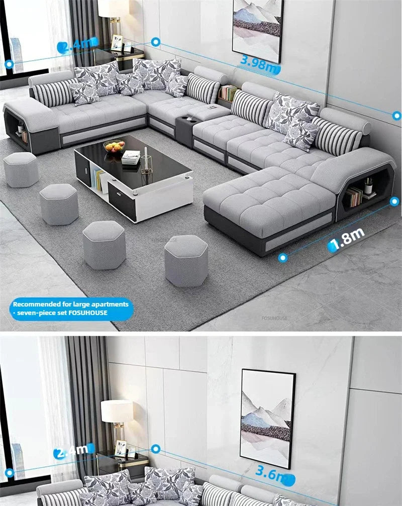 Nordic Fabric Living Room Sofas Combination Modern Apartment Single Sofas for Living Room Furniture Creative Corner Sofa v