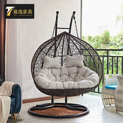 Hanging basket Rattan chair Internet celebrity hammock Indoor household Double rocking chair Balcony Chlorophytum