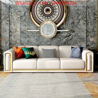 Custom Italian light luxury leather sofa living room combination size modern simple front American cowhide sofa