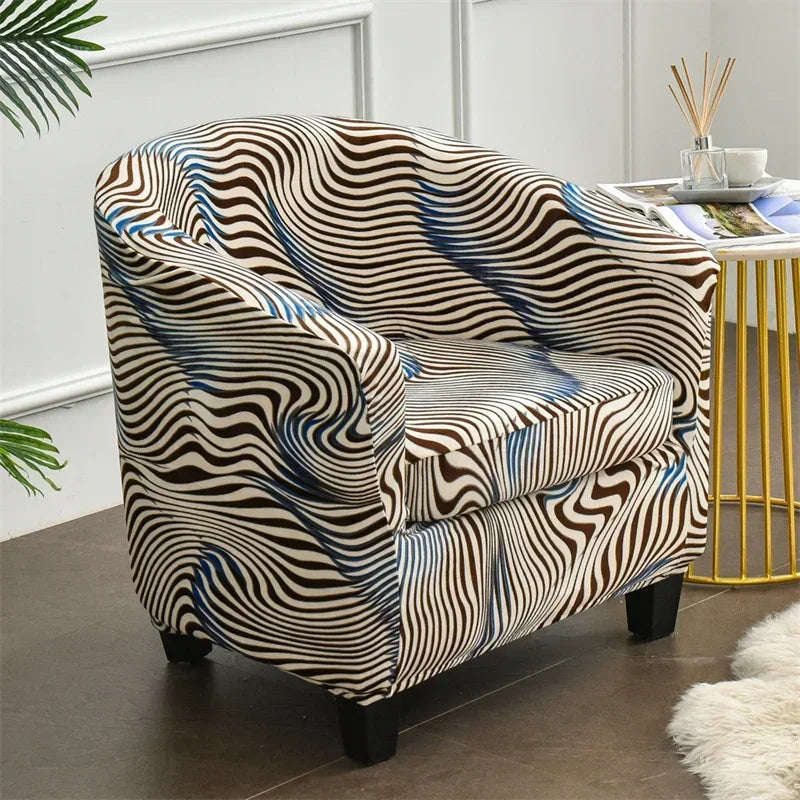 Velvet Arc Seat Sofa Cover Elastic Club Armchairs Covers Living Room Single Seat Tub Couch Slipcovers With Seat Cushion Covers