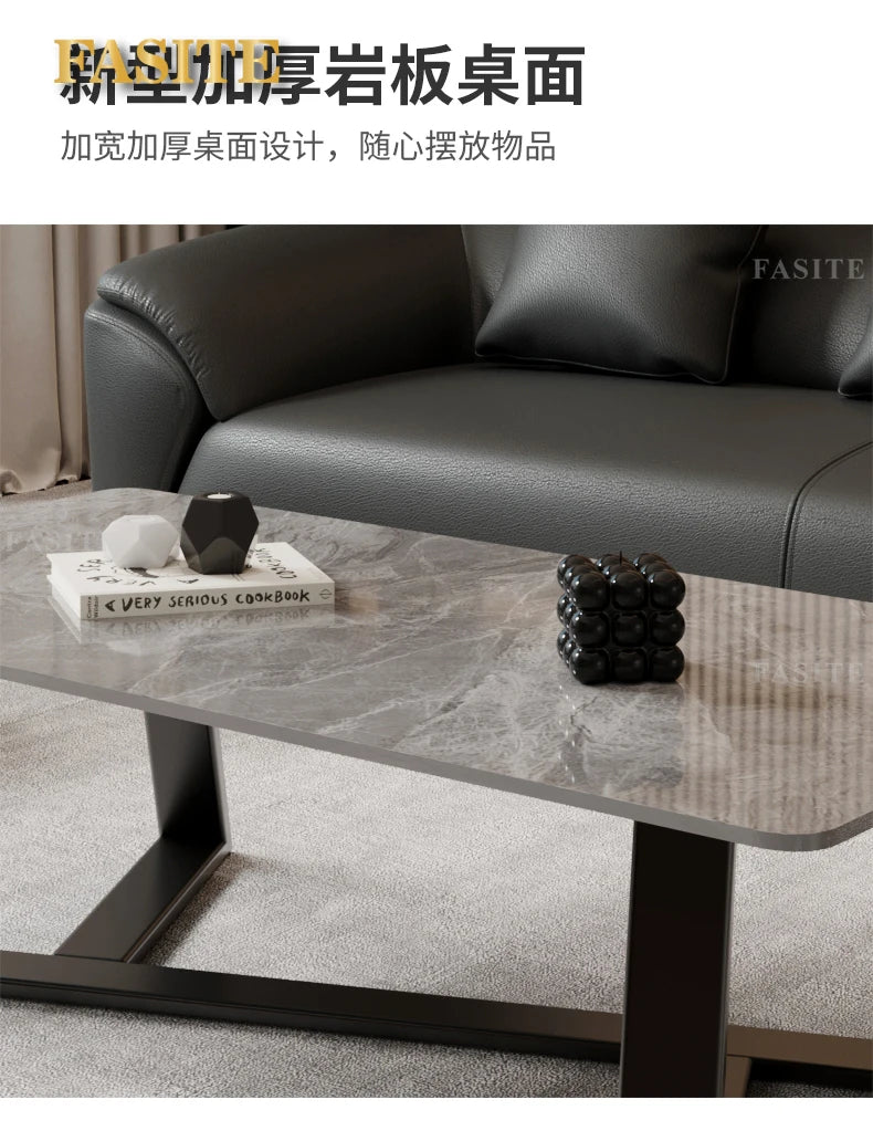 Sofa simple business reception office meeting area leisure rest area three-person coffee table combination