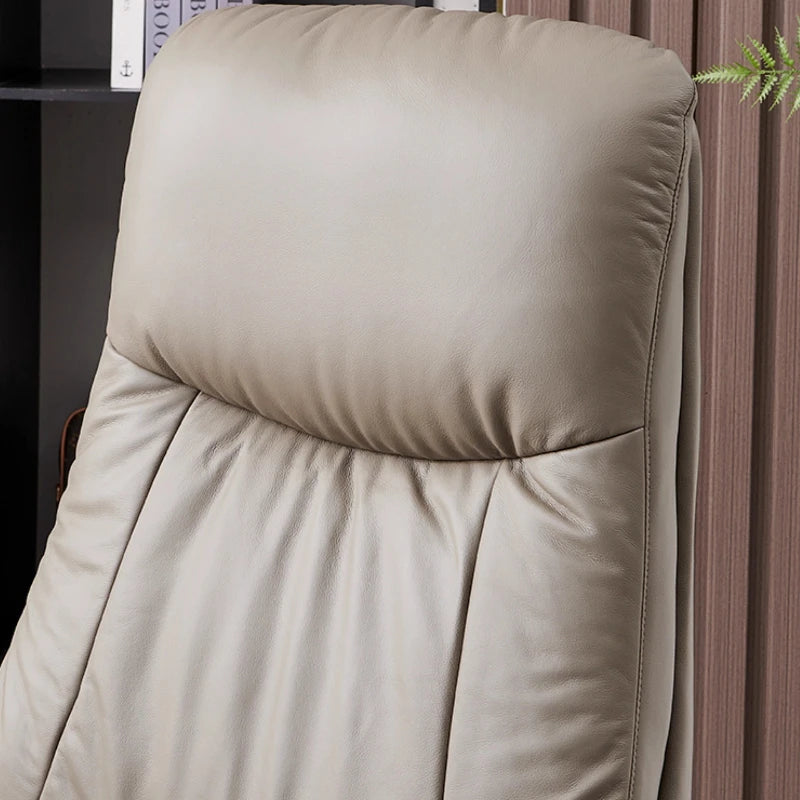 Leather Adjustable Office Chair Back Support Design Comfy Ergonomic Office Chair Recline Massage Cadeiras Home Furniture
