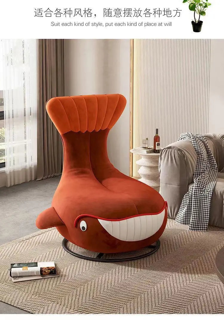 Rotating shark whale apartment 360 can be transferred to self-produced and self-sold dormitory light luxury Internet celebrity s