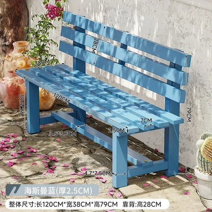 Chaises de jardin, bancs en bois antiseptiques pour l'extérieur, chaises à dossier pour cour et villa, mobilier d'extérieur, chaises longues pour balcon et maison