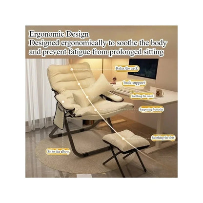 Folding recliner student dormitory computer chair household bedroom lazy small sofa balcony single casual back chair