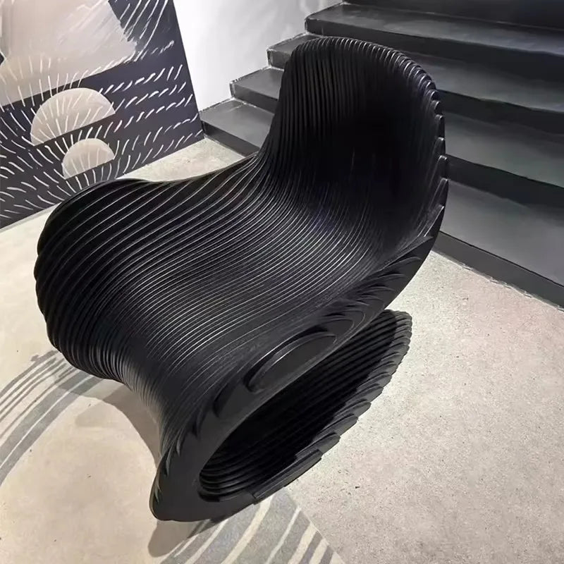 Furniture Modern Living Room Art Furniture Simple Solid Wood Irregular Unique Leisure Single Armchair Family Hotel
