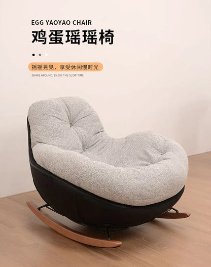 Nordic Relax Living Room Chairs Rocking Sofa Modern Comfortable Living Room Chairs Italian Design Home Furniture Cadeiras FYLC