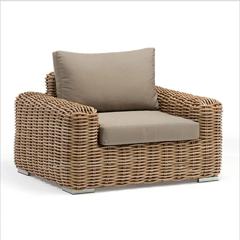 Furniture  new arrival hot sale luxury outdoor Furniture Set for hotel villas Garden park patio balcony wicker rattan sofa set