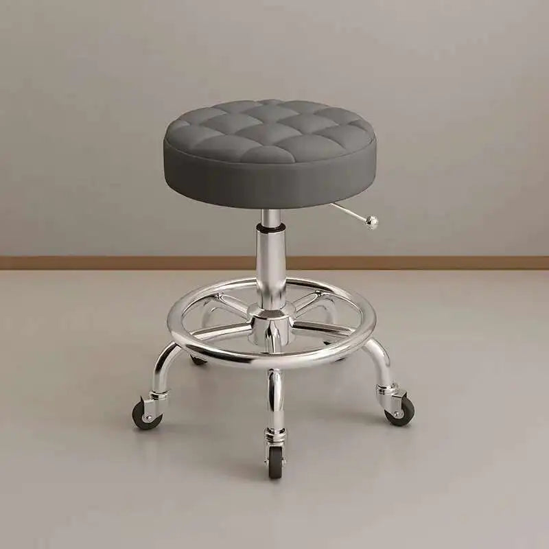 Aesthetic Hairdressing Chair Backrest Simple Rolling Rotating Barber Chair Portable Mocho Cadeira Barber Equipment MQ50BC