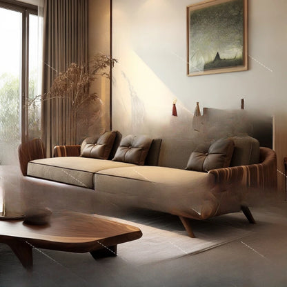 New Chinese black walnut Arhat bed solid wood sofa combination tea table a set of modern small apartment