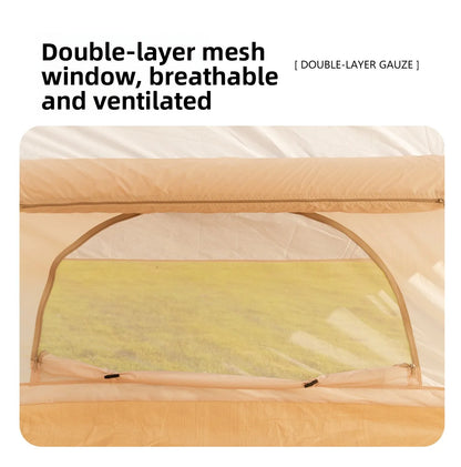 The Mountainhiker Inflatable Tent,equipped with Storage Bags and An Air Pump, Is Ideal for Outdoor Hiking Activities