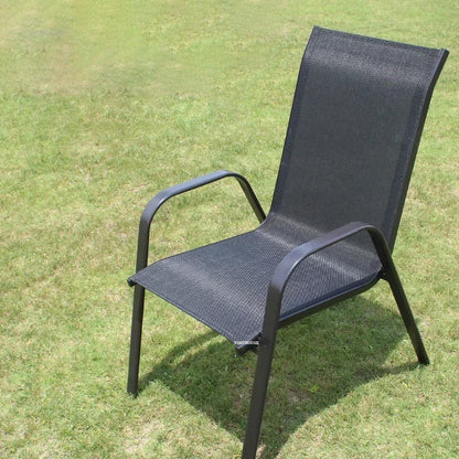 Outdoor Beach Chairs Outdoor Courtyard Balcony Waterproof and Sunscreen Iron Chair Home Leisure Back Armchairs Outdoor Furniture