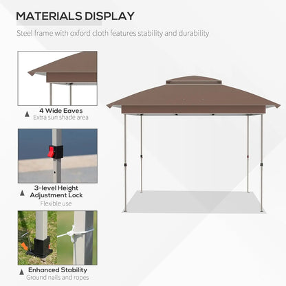 12x12 Pop Up Canopy Tent with Netting Carry Bag Instant Sun Shelter 137sqft Shade Height Adjustable Outdoor Garden Patio Custom
