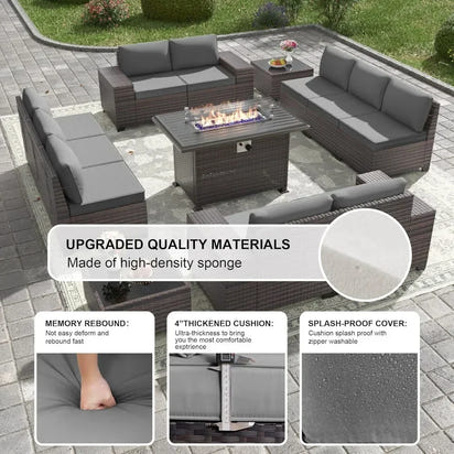 [Free ShippingBuy Now!]13-piece outdoor patio furniture set with 43