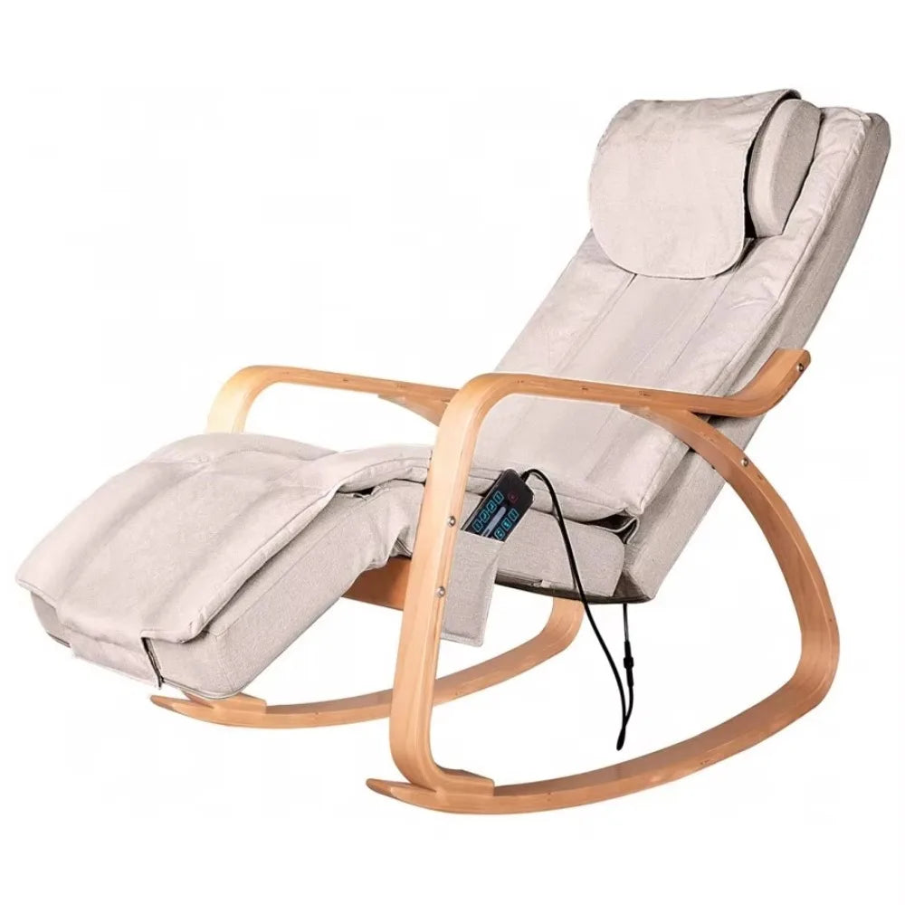 Folding Shiatsu Massage Chair with Adjustable Backrest and Heated Back