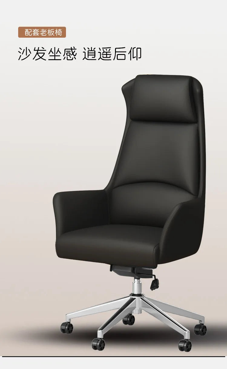luxury Computer Office Desk Standing L Shaped Writing Boss Table Lift Up Table Gaming Sedentary Filing Cabinet Boss Furniture