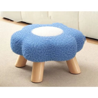 Small stool, household low stool, sofa stool, soft bag stool, living room coffee table stool, solid wood children's stool