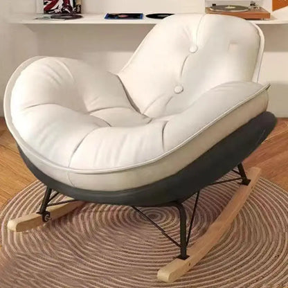 Home Leisure Chair Lazy Sofa Can Lie Down and Sleep Rocking Chair Net Match Color Balcony Side Sofa Chair Single Recliner