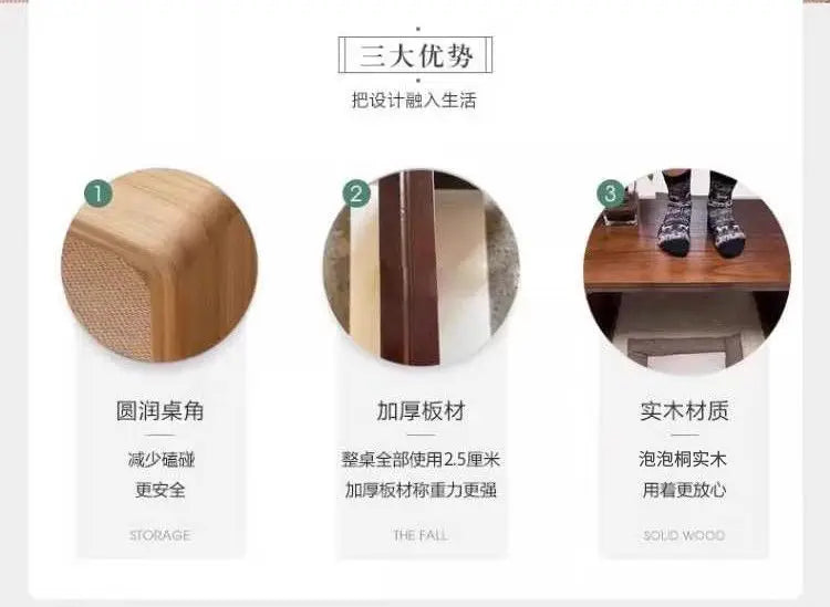 Homestay Leisure Coffee Tables Windowsill Living Room Multi-functional Low Coffee Tables Tea Wooden Furniture ChaJi MH40CJ