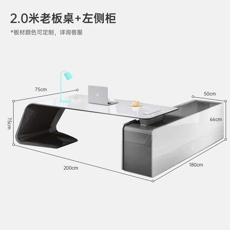 Computer Desk Corner Office Executive Multifunction Home Furniture Organizer Study Table Writing Workshop Desktop Ufficio Room