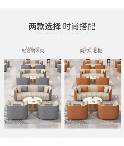 Custom. Light Luxury Hotel Lobby Exclusive Reception Negotiation Leisure Table and Chairs Beauty Salon Lobby Reception Business