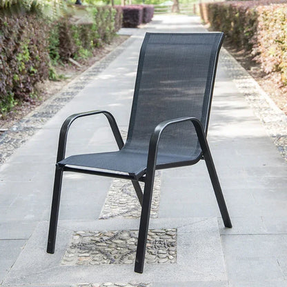 Outdoor Beach Chairs Outdoor Courtyard Balcony Waterproof and Sunscreen Iron Chair Outdoor Furniture Home Leisure Back Armchairs