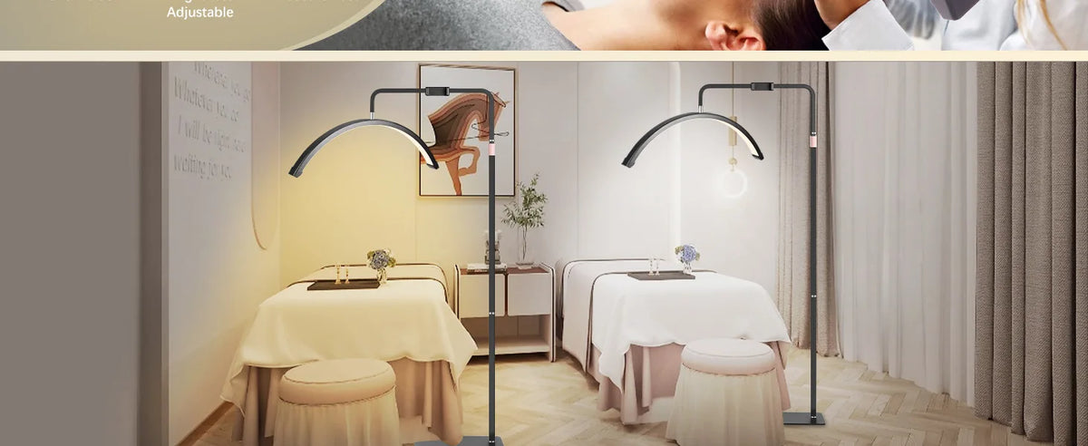 Half Moon Floor Standing Fill Light 40W Dimmable For Beauty Salon Beauty Trimming & Massage LED Lighting Fixtures