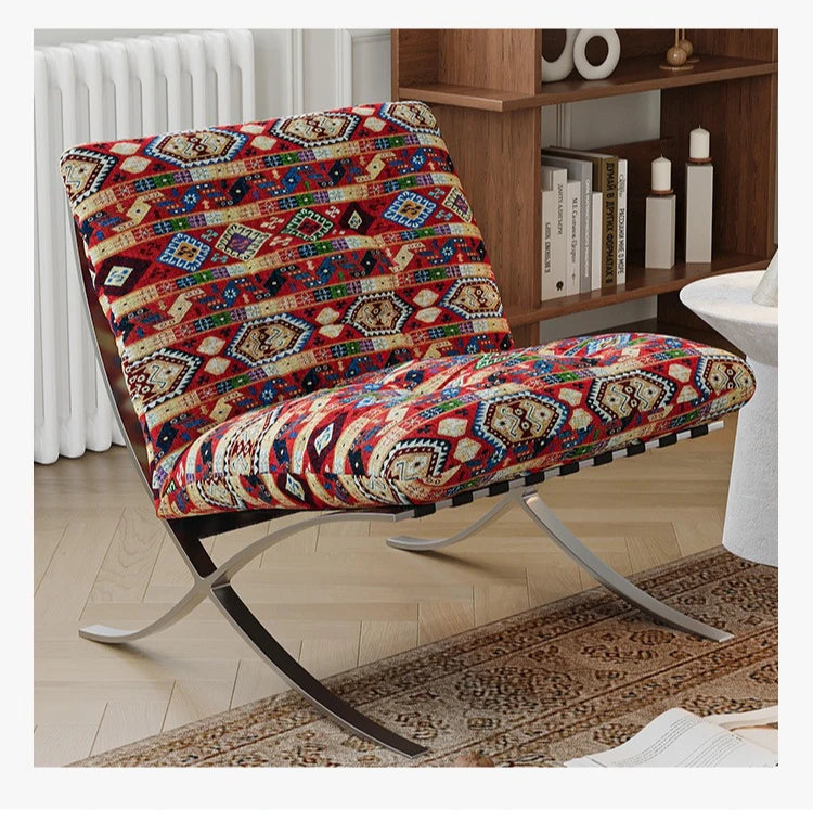 Stainless Steel Relaxing Chair Sturdy and Durable Single-person Sofa Chair Modern Leisure Chair Luxury Living Room Furniture