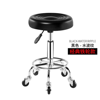 Bar Chair Bar Chair Stool Stool Haircut Chair Rotating Lifting Round Stool Backrest Pulley Chair Large Work Stool Supply