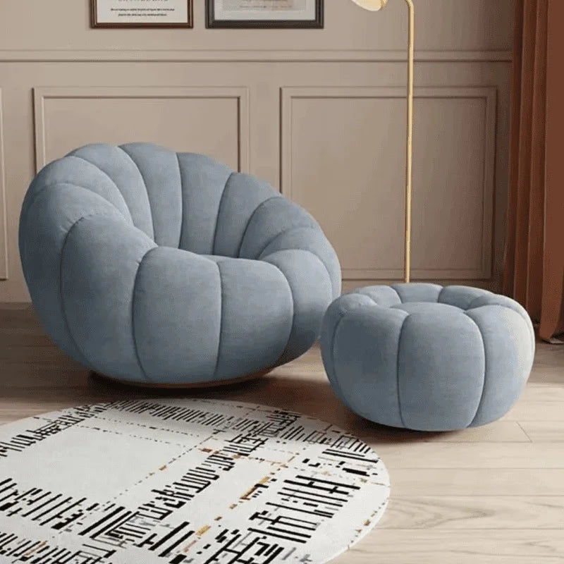 JC Lazy Pumpkin Sofa Sleepable and Reclining Lounge Chair Living Room Small Apartment Swivel Sofa Chair