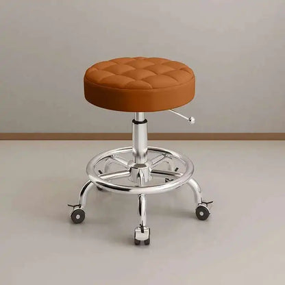 Aesthetic Hairdressing Chair Backrest Simple Rolling Rotating Barber Chair Portable Mocho Cadeira Barber Equipment MQ50BC