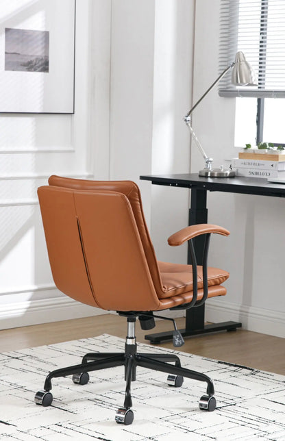 Light Luxury Leather Office Chair Computer Chair Home Comfortable Sedentary Ergonomic Chai r Study Ch air Boss Cha ir