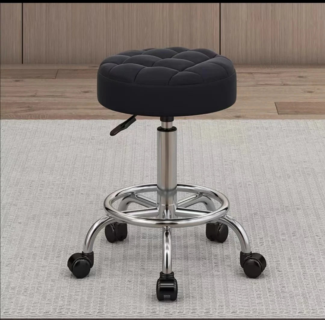 Leather Swivel Bar Stool With Back for Home Bar School Mall Gym Workshop Restaurant Outdoor Staircase