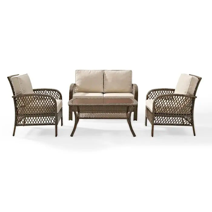 Wicker Outdoor Patio Sectional Rattan Furniture Garden Rattan Garden Furniture Sets 4 Seater Patio Sofas